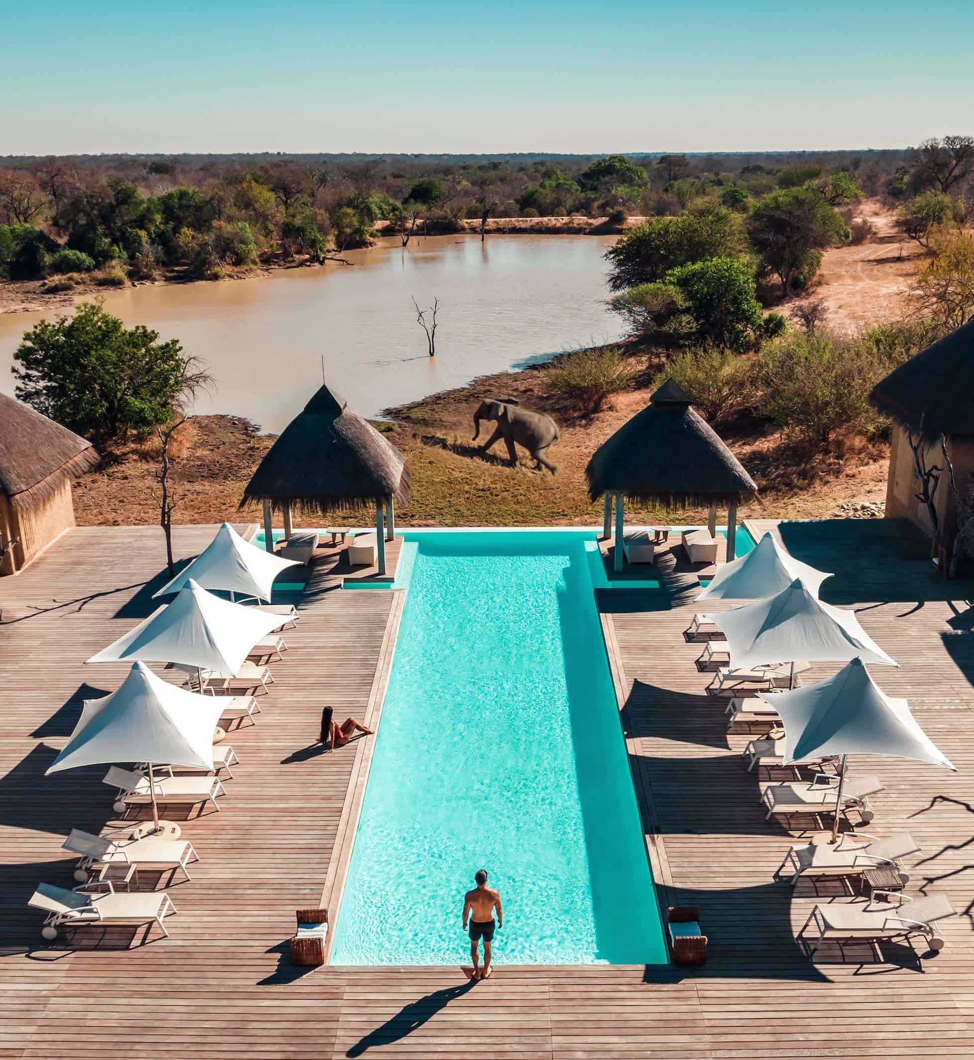Kapama River Lodge aerial Spa view